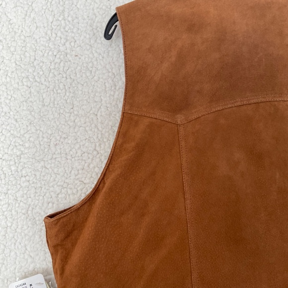 Cripple Creek Men's Cognac Suede Leather Vest XL NWT - Picture 13 of 16